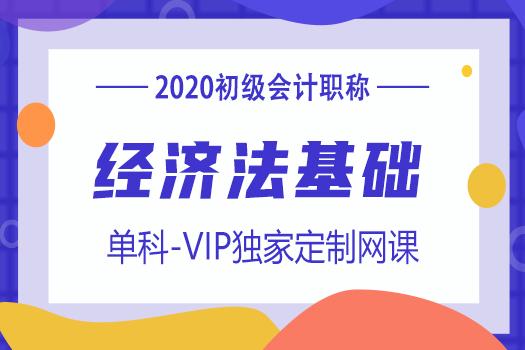 2020初级会计职称《经济法基础》单科-VIP独家定制网课